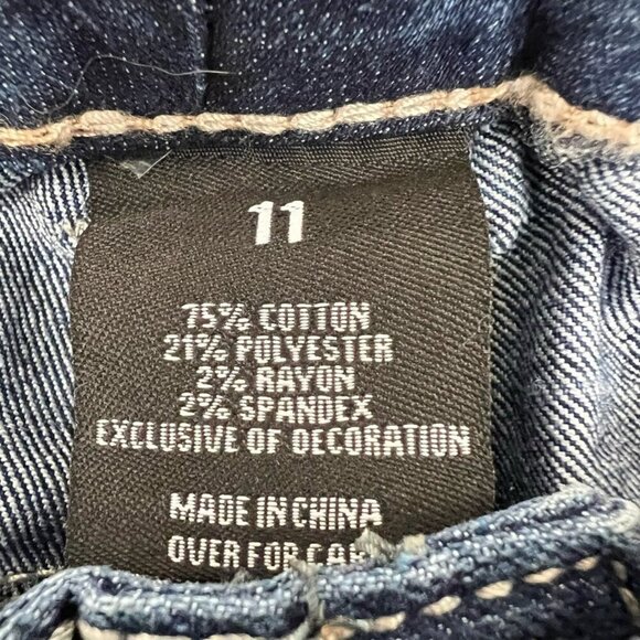 Curves Series Womens Short & Sexy Capri Jeans Blue Stretch Zip Juniors 11 New - Picture 9 of 11